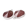 Natural Strawberry Quartz Pendants G-I207-14K-S-3