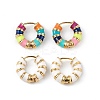 Real 18K Gold Plated Brass Hoop Earrings for Women EJEW-L234-092G-1