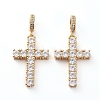 Brass Micro Pave Clear Cubic Zirconia Pendants LS-ZIRC-L076-031G-1
