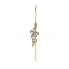Brass Crystal Rhinestone Ear Wrap Crawler Hook Earrings for Women EJEW-C097-02G-05-1