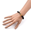 Men's Natural Howlite & Lava Rock Stretch Beaded Bracelets Sets BJEW-JB05429-8