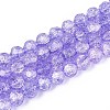 Transparent Crackle Glass Beads Strands GLAA-N053-10mm-05-1