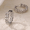 304 Stainless Steel Hoop Earrings EJEW-B142-01P-1