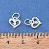 925 Sterling Silver Heart Charms STER-D302-03S-3