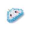 Glass Seed Beaded Cloud Pendants PALLOY-MZ00568-3