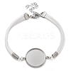 Faux Suede Double Cord Bracelet Making LS-STAS-M084-10P-04-1