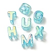 UV Plating Rainbow Iridescent Acrylic Beads OACR-C012-02C-1-2