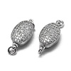 Anti-Tarnish Rhodium Plated 925 Sterling Silver Box Clasps STER-L057-011P-1