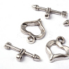 Tibetan Style Alloy Heart Toggle Clasps X-LF1109Y-2