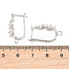 Brass Micro Pave Cubic Zirconia Hoop Earring Findings CU-CBAB5B4-06P-3