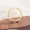 Brass Micro Pave Clear Cubic Zirconia Cuff Open Rings for Women WG065A2-01-2