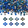 240Pcs 8 Colors Dyed Natural Sesame Jasper/Kiwi Jasper Rondelle Beads G-CD0001-11-2