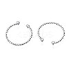 Non-Tarnish 304 Stainless Steel Twist Rope Cuff Ring LS-X-RJEW-S045-133-2