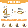 16Pcs 4 Styles Tibetan Style Alloy Moon Pendants PALLOY-FH00027-2