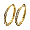 304 Stainless Steel Micro Pave Clear Cubic Zirconia Huggie Hoop Earrings EJEW-C096-01H-G01-2