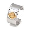 Moon 304 Stainless Steel Cuff Bangles LS-BJEW-B157-01PG-2