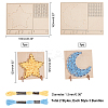   2Sets Star & Moon 3D DIY Nail String Art Kit Arts And Crafts for Adults DIY-PH0002-87-4