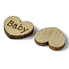 100Pcs Wood Cabochons WOOD-G020-09-2