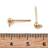 Ion Plating(IP) 304 Stainless Steel Ball Post Stud Earring Findings STAS-E163-44G-3