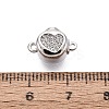 Brass Micro Pave Clear Cubic Zirconia Box Clasps KK-Q074-08P-4