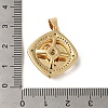 Brass Micro Pave Cubic Zirconia Pendants KK-R162-086A-G-3