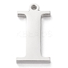 Tarnish Resistant 304 Stainless Steel Letter Pendant Rhinestone Settings LS-STAS-J028-01I-2