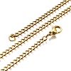 Ion Plating(IP) 304 Stainless Steel Curb Chain Necklaces NJEW-H492-01G-3