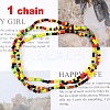 Glass Seed Rondelle Beaded Waist Beads WGC6815-11-1