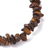 Natural Tiger Eye Chip Beaded Stretch Bracelets for Women Men BJEW-JB10647-01-4