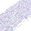 Spray Painted Transparent Glass Beads Strands GLAA-P060-01A-16-1