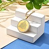 201 Stainless Steel Rhinestone Pendant Necklaces for Women NJEW-U021-06P-1