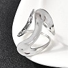 304 Stainless Steel Cuff Rings for Women RJEW-A077-01P-3