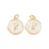 Ocean Theme Brass Enamel Pendants KK-Q029-01E-G-1