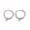 316 Stainless Steel Huggie Hoop Earring Findings EJEW-B158-01C-P-1