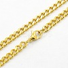Men's 304 Stainless Steel Curb Chain Necklaces STAS-O037-57-2