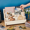 3-Tier Assembled Wood Organizer Display Risers ODIS-WH0002-84-3