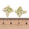 Alloy Green Enamel Fan Connector Charms FIND-M079-07A-G-3