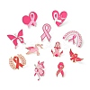 12Pcs 12 Styles Awareness Ribbon Enamel Pins JEWB-CJ0001-51-8