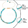 Dyed Synthetic Imperial Jasper Heishi Beads Adjustable Braided Bracelets for Men Women BX7041-1-3