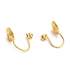 Brass Clip-on Earring Converters Findings KK-D060-02G-2