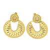 304 Stainless Steel Dangle Stud Earrings EJEW-M233-10G-1