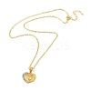 Alloy with Clear Cubic Zirconia Pendant Necklace for Women LS-NJEW-G107-02G-2