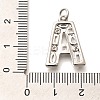 Brass Micro Pave Clear Cubic Zirconia Pendants KK-G521-01P-4