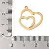304 Stainless Steel Pendants STAS-S139-05G-3