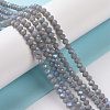 Electroplate Opaque Solid Color Glass Beads Strands EGLA-A034-P4mm-L13-4