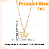304 Stainless Steel Letter Pendant Necklaces NJEW-LP0001-53W-G-2