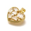 Rack Plating Brass Micro Pave Cubic Zirconia Pendants KK-L226-001G-04-2