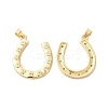 Rack Plating Brass Micro Pave Cubic Zirconia Pendants KK-B068-19G-1