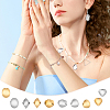 40Pcs 10 Styles 304 Stainless Steel Pendants STAS-PH0004-57-5