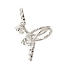 Brass Micro Pave Cubic Zirconia Pendants KK-V008-29P-2